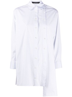 Rokh рубашка асимметричного кроя в тонкую полоску