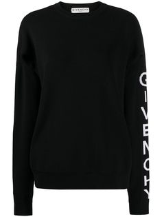 Givenchy джемпер с вырезами и логотипом