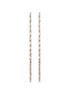 Lizzie Mandler Fine Jewelry серьги-подвески из желтого золота с бриллиантами