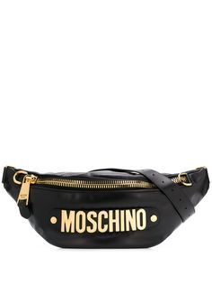 Moschino поясная сумка с металлическим логотипом