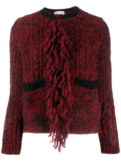 RED Valentino кардиган с бахромой и круглым вырезом