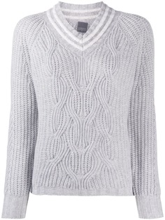 Lorena Antoniazzi джемпер фактурной вязки с V-образным вырезом