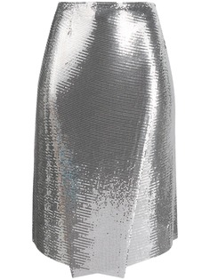 Paco Rabanne юбка с эффектом металлик