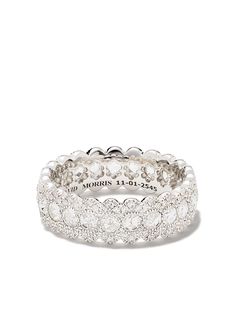 David Morris кольцо Skinny Rose Cut Diamond из белого золота с бриллиантами