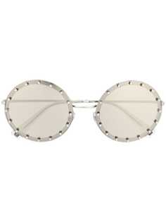 Valentino Eyewear солнцезащитные очки Valentino Garavani в круглой оправе