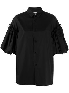Comme Des Garçons Noir Kei Ninomiya расклешенная рубашка с короткими рукавами