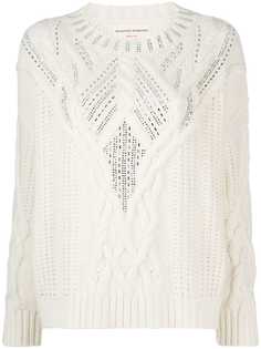 Ermanno Scervino декорированный джемпер фактурной вязки