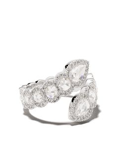David Morris кольцо Rose Cut Toi et Moi из белого золота с бриллиантами