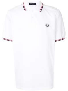 Fred Perry рубашка поло с отделкой в полоску и логотипом
