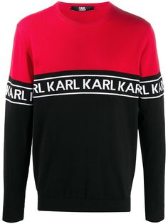 Karl Lagerfeld джемпер вязки интарсия с логотипом