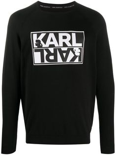 Karl Lagerfeld джемпер с круглым вырезом и логотипом