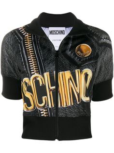Moschino куртка Macro Biker с короткими рукавами