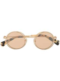 Yohji Yamamoto солнцезащитные очки YY7034 в круглой оправе