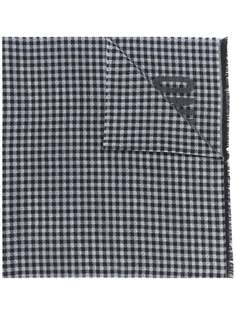 Moschino клетчатый шарф с логотипом