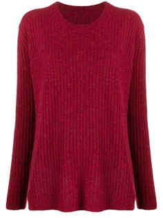 Uma Wang джемпер в рубчик с круглым вырезом