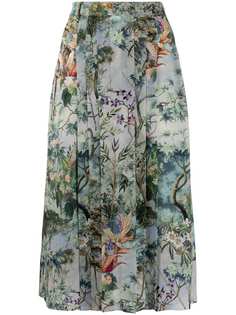Alberta Ferretti юбка с цветочным принтом и складками