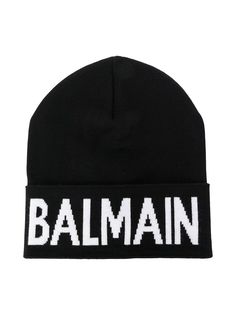 Balmain Kids шапка с нашивкой-логотипом