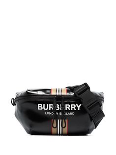 Burberry поясная сумка Sonny Icon с полосками и логотипом
