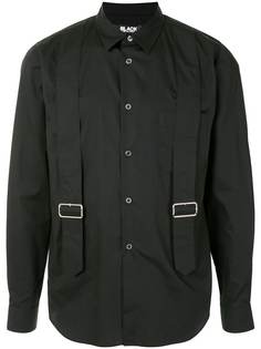 Black Comme Des Garçons рубашка с длинными рукавами и ремешками с пряжками