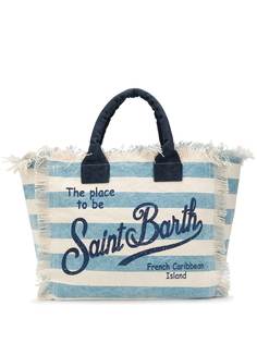 MC2 Saint Barth полосатая пляжная сумка с логотипом