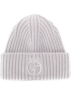 Giorgio Armani шапка бини с вышитым логотипом