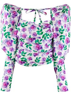 Giuseppe Di Morabito топ с длинными рукавами и цветочным принтом