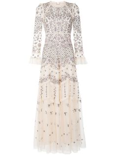 Needle & Thread ярусное платье с кружевной вставкой