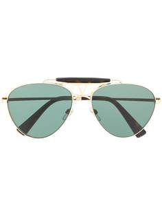 Valentino Eyewear солнцезащитные очки-авиаторы с логотипом