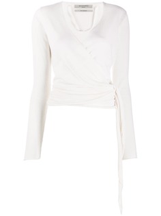 AllSaints топ из джерси с запахом