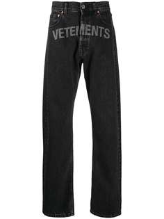 Vetements джинсы с логотипом