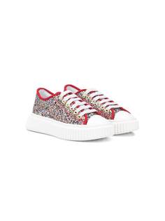 Marni Kids кеды на платформе с блестками