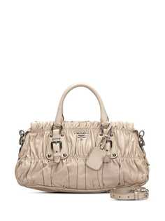 Prada Pre-Owned сумка-сэтчел с металлическим логотипом