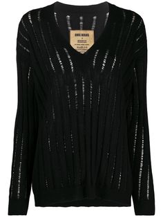 Uma Wang полупрозрачный джемпер свободного кроя