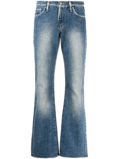 Versace Pre-Owned джинсы bootcut 2000-х годов с эффектом потертости