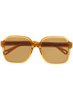 Chloé Eyewear солнцезащитные очки в массивной квадратной оправе