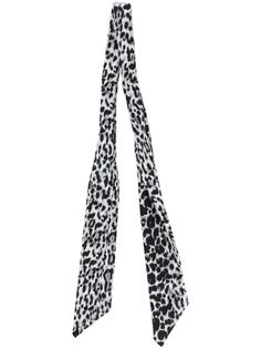Saint Laurent узкий платок с леопардовым принтом