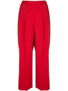 Shanghai Tang укороченные брюки палаццо с пуговицами