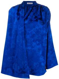 Balenciaga жаккардовая блузка с цветочным узором