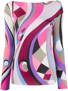 Emilio Pucci топ с абстрактным принтом