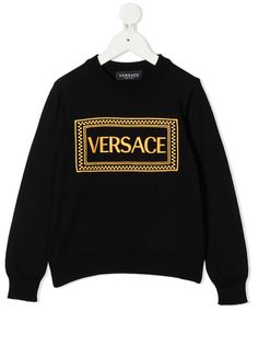 Versace Kids джемпер с вышитым логотипом