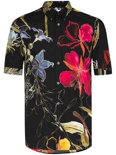 Alexander McQueen рубашка с цветочным принтом