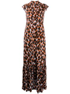 Golden Goose платье макси с леопардовым принтом