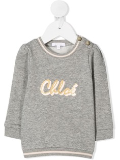 Chloé Kids джемпер с логотипом