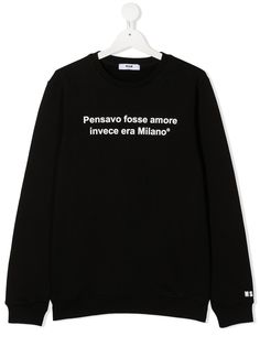 Msgm Kids свитер с надписью