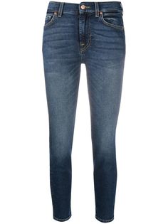 7 For All Mankind укороченные джинсы Roxanne средней посадки