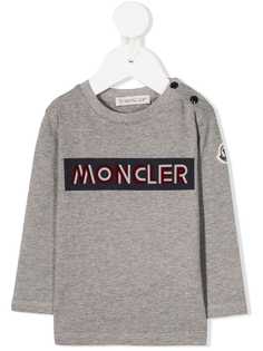 Moncler Enfant топ с длинными рукавами и логотипом