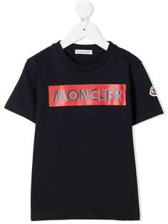 Moncler Enfant футболка с круглым вырезом и логотипом