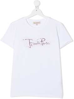 Emilio Pucci Junior футболка с вышитым логотипом