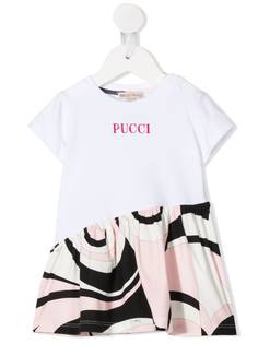 Emilio Pucci Junior платье-футболка с контрастными вставками