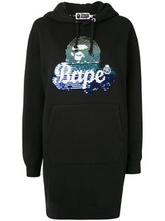 A BATHING APE® платье-толстовка с капюшоном и логотипом Bape